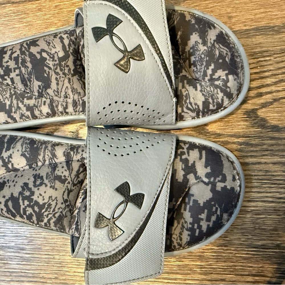 Under Armour Gray Slide Sandals